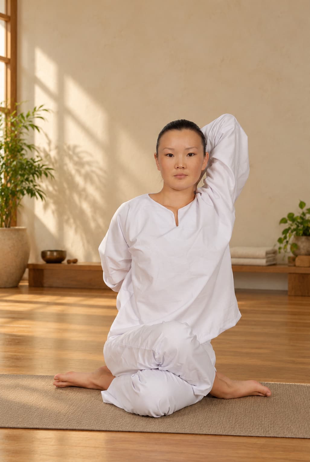Cow-face posture